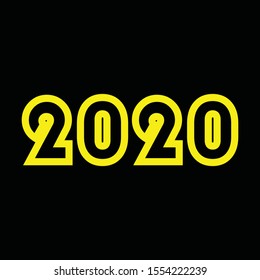 2020 happy new year design template