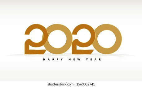  2020 happy new year design template. 