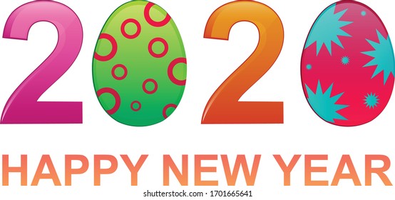 2020 Happy new year Easter