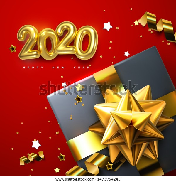 2020 Happy New Year Gift Boxes Stock Vector Royalty Free