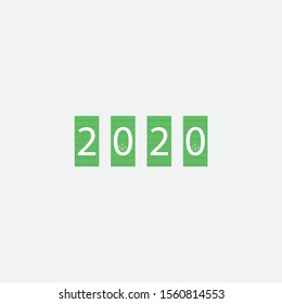 2020 happy new year graphic element Illustration template design