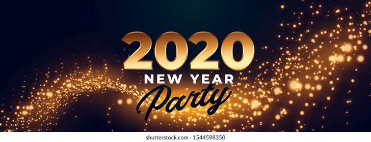 2020 happy new year party celebration banner design
