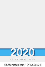 2020 happy new year, year of the rat, abstract design 3d, Vector illustration,Layered realistic, for banners, posters flyers