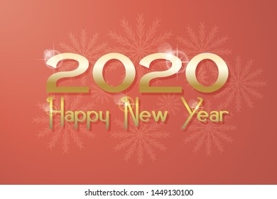 2020 Happy New Year sign. Vector New Year illustration.