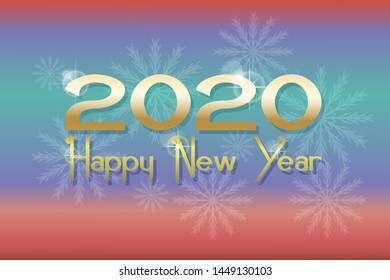 2020 Happy New Year sign. Vector New Year illustration.