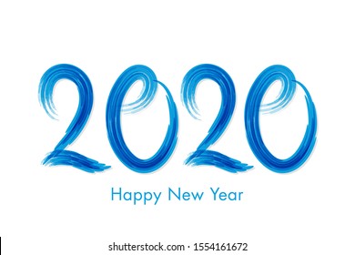 2020 Happy New Year text design vector.