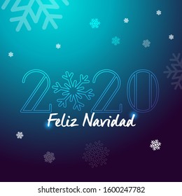 2020 Happy New Year Typography (Spanish: Feliz Navidad, Happy New Year)