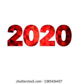 2020, happy new year. Vector creative number