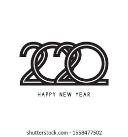 2020. Happy New Year. Vector illustration. Logo design. Icon.