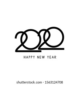 2020. Happy New Year. Vector illustration. Logo design. Icon.