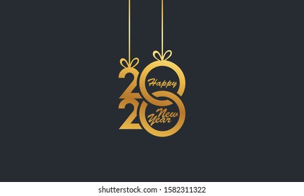 2020 Happy New Year Vector illustration.