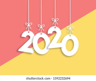 2020 Happy New Year Vector Backgorund