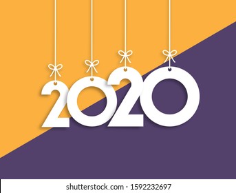 2020 Happy New Year Vector Backgorund