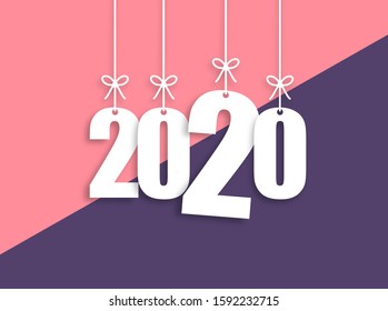 2020 Happy New Year Vector Backgorund