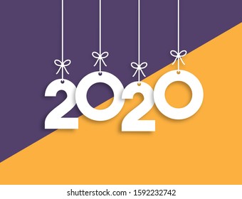 2020 Happy New Year Vector Backgorund