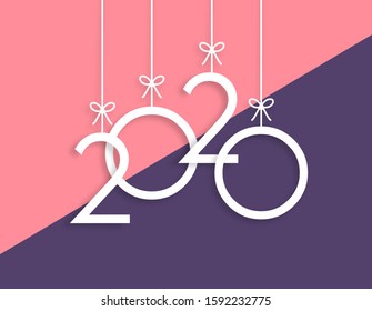 2020 Happy New Year Vector Backgorund