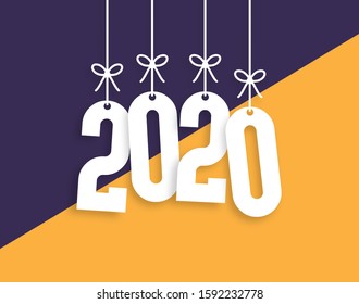 2020 Happy New Year Vector Backgorund