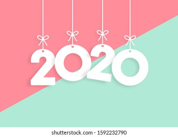 2020 Happy New Year Vector Backgorund