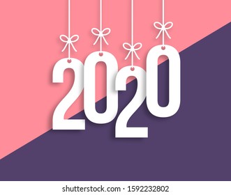 2020 Happy New Year Vector Backgorund