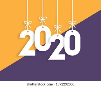2020 Happy New Year Vector Backgorund