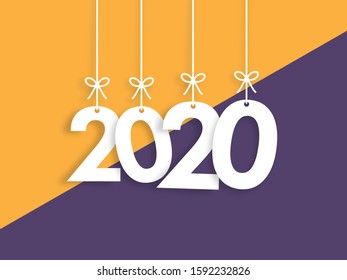 2020 Happy New Year Vector Backgorund