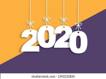 2020 Happy New Year Vector Backgorund