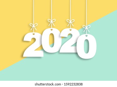 2020 Happy New Year Vector Backgorund