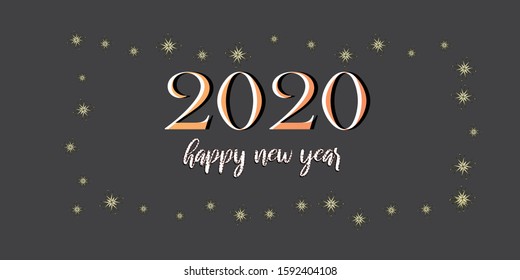 2020 happy new year vector 