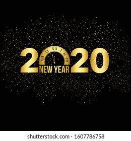 2020 Happy new year -vector illustrator
