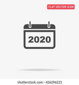 2020 icon. Vector concept illustration for design.