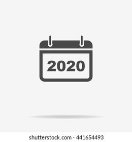 2020 icon. Vector concept illustration for design.