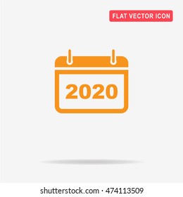 2020 icon. Vector concept illustration for design.