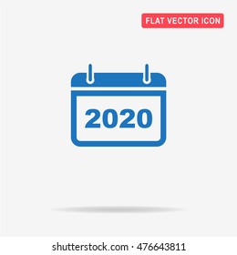 2020 icon. Vector concept illustration for design.