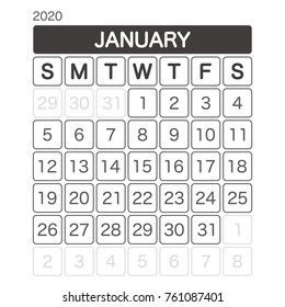 2020 JANUARY Calendar Planner Design.