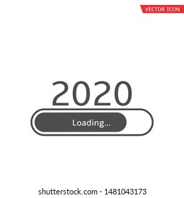 2020 loading icon. Merry Christmas and Happy New Year, Loading bar icon