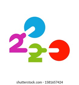 2020 logo design concept vector template, Icon Symbol, Illustration
