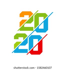 2020 logo design concept vector template, Icon Symbol, Illustration