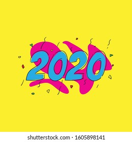 2020 Logo design - Liquid style Happy New Year