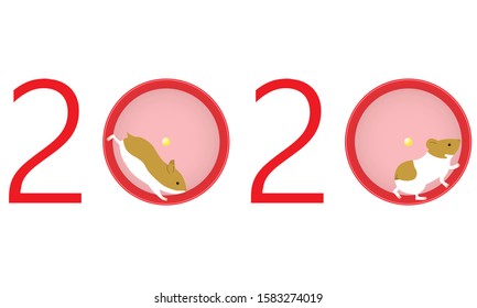 2020 logo illustration (hamster design)