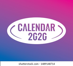 2020 logo. purple gradient 2020 logo