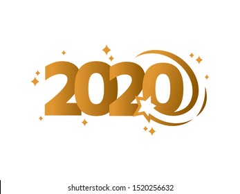 2020 logo text design template