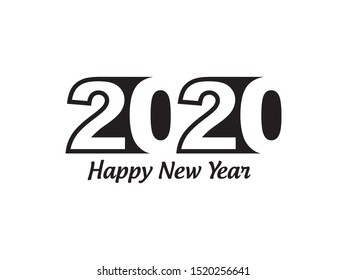 2020 logo text design template