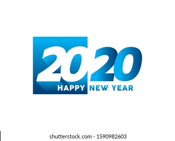 2020 logo text design template