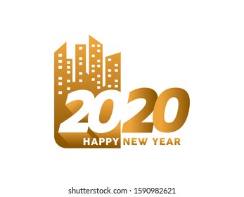 2020 logo text design template