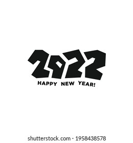 2020 Logotype of the year. Vector modern minimalistic text with colorful numbers. Conceptual design. Vector perfect modern minimalistic text with black numbers. Graffiti style