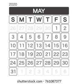 2020 MAY Calendar Planner Design.