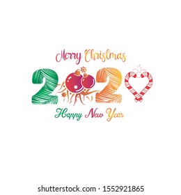 2020 Merry Christmas Happy New Year Summer