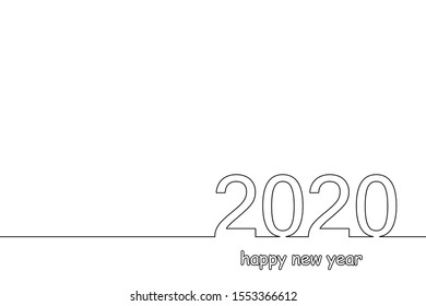 2020  merry christmas and happy new year greeting card. Postcard or template for banner or poster.
