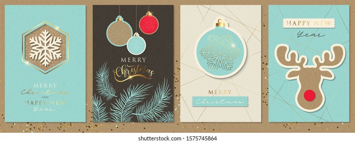 2020. Merry Christmas and Happy New Year.Happy new 2020 year! Vector concept for background, greeting card, website and mobile website banner, party invitation card, social media banner, marketing