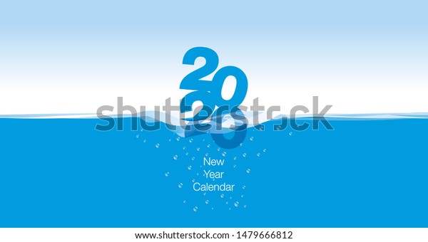 2020 New Desk Calendar Cover Planner Stock Vector Royalty Free